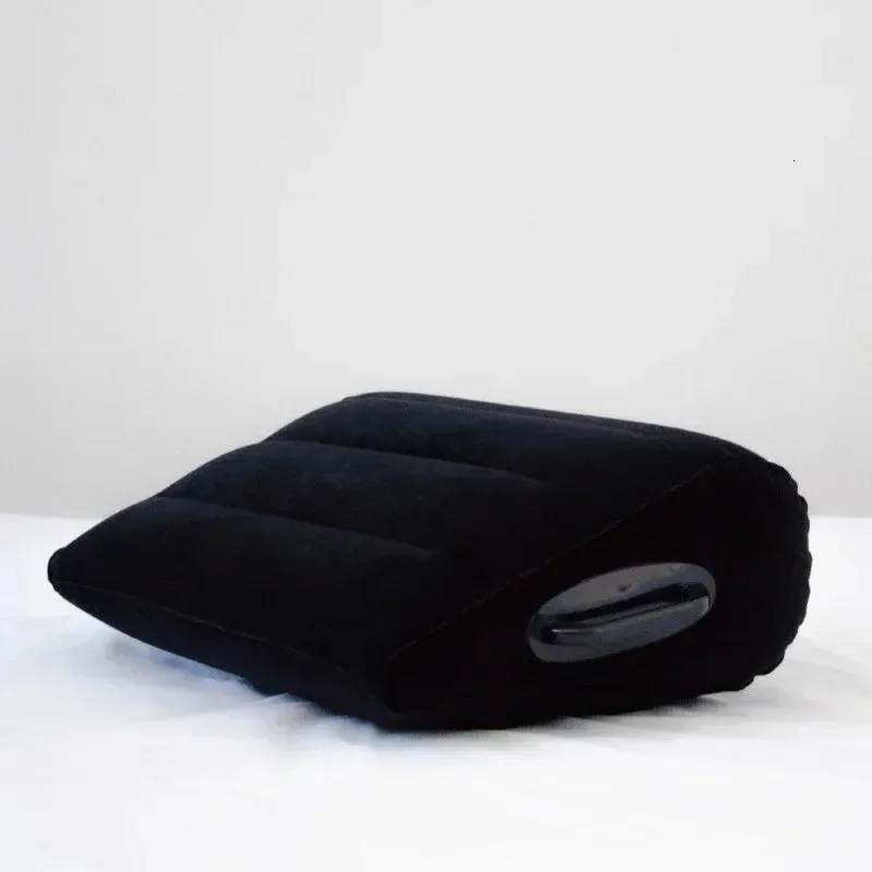 Foldable PVC Flocking Inflatable wedge Pillow Cushion — Labor-Saving Backrest and Inflatable Sofa Furniture