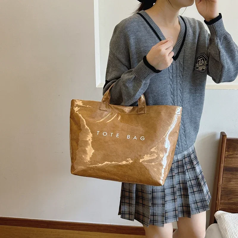 

Fashionable and High-end Versatile Hand-held Jelly Bag for Women 2024 New Simple Large Capacity Commuting Tote Bag Tragetasche