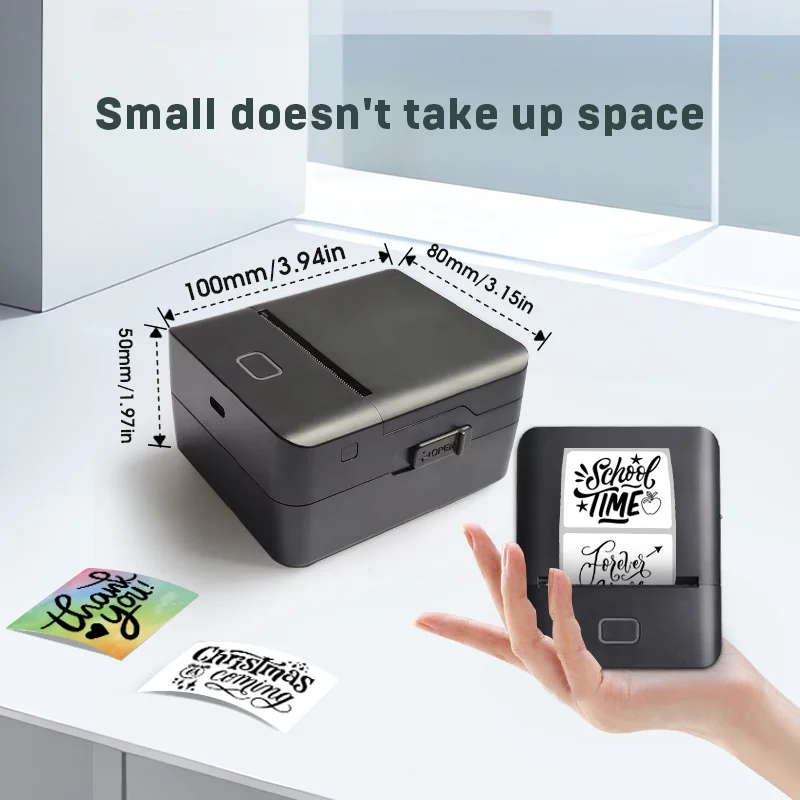 KAYSION SK20 Kit Mini Portable Printer Adhesive Label Thermal Printer Wireless Bluetooth For Sticker Labeling Machine Printer