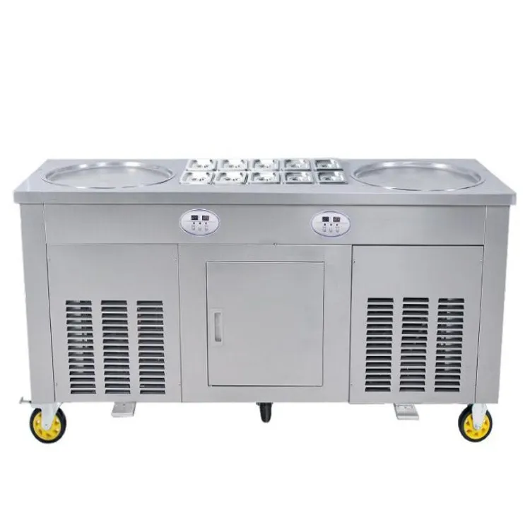 2024 Obvious Effective Bottom Price Hot Sale Cold Stone Marble Slab Top Fried Ice Cream Machine