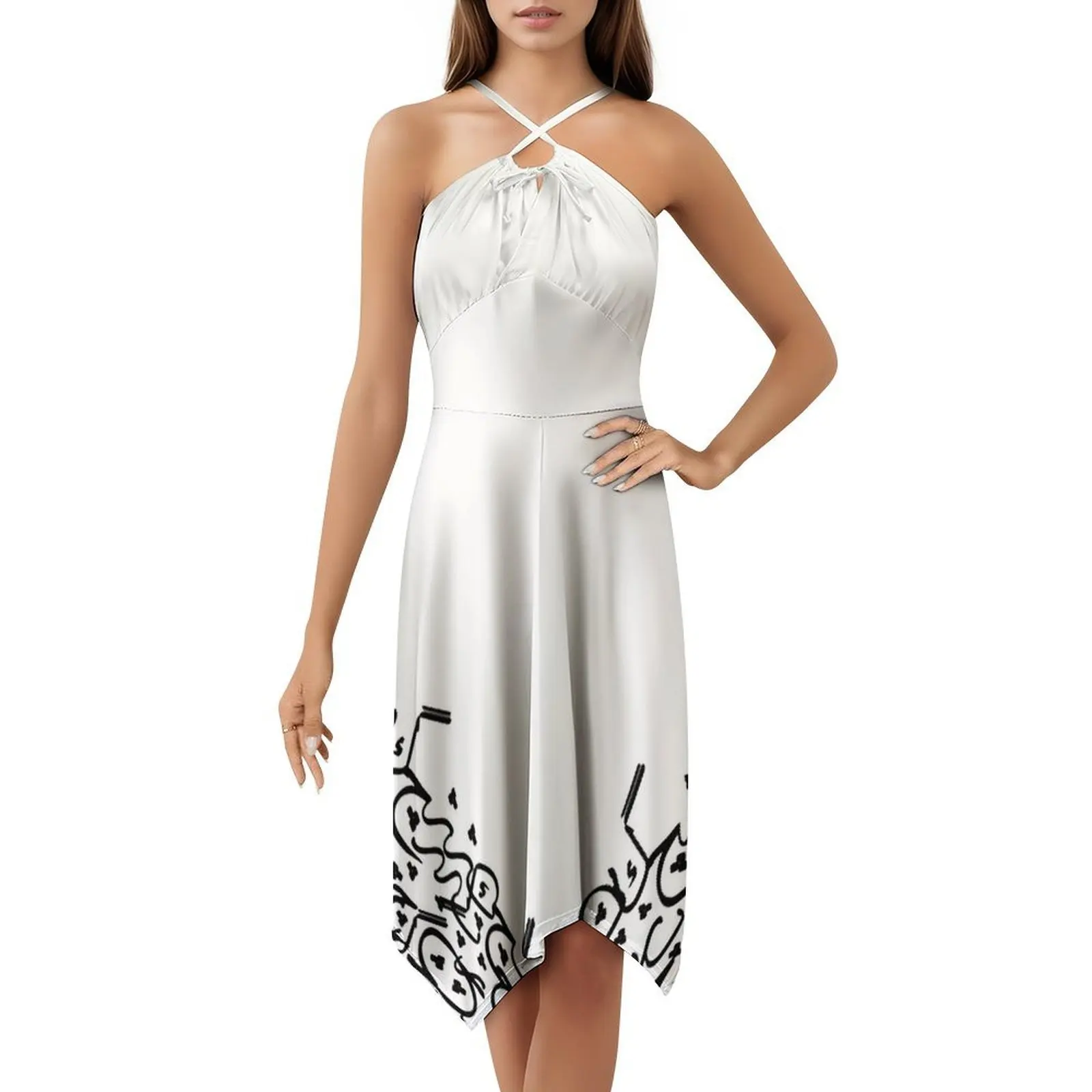 فستان أنيق بحروف بوهو أنيق على الشاطئ لحفلات الزفاف وحفلات الزفاف وحروف سكريتو والخط بخط اليد ملابس نسائية #5