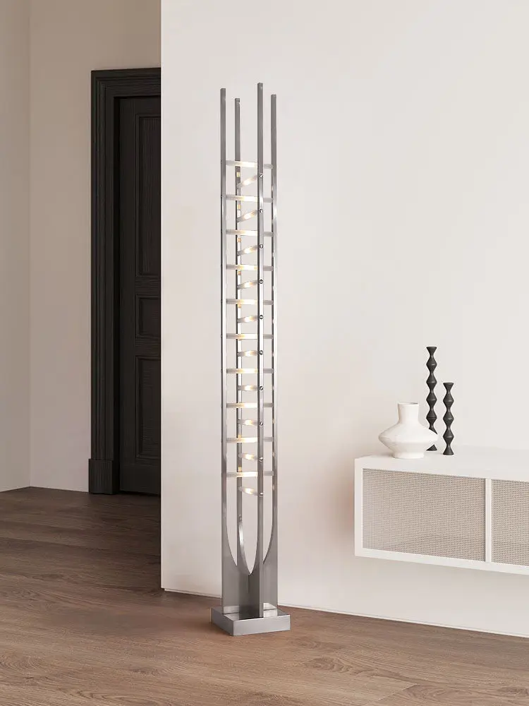 

Легкий роскошный напольный светильник из нержавеющей стали, светильник для гостиной, создающий эффект света и тени, атмосферное освещение.