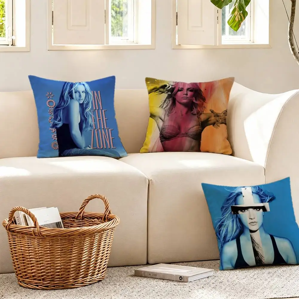 Singer B-Britney Classics S-Spears Pillow Case Cushion Cover Throw Pillow Case For Car Sofa