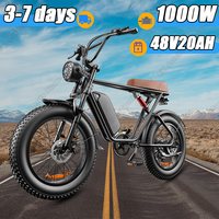 Emoko C91 Electric Bicycle 1000W 48V20Ah Removable Battery Dual Suspension Shock Absorption Electric Bike Aldult Fat Tire E-Bike