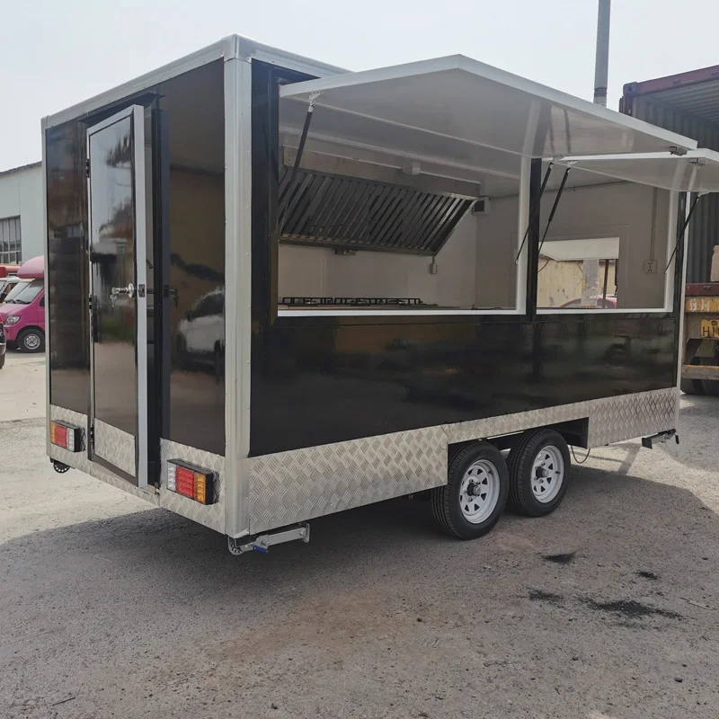 China Pizza Ice Cream Food Truck Mobile Hot Dog Coffee Trailer