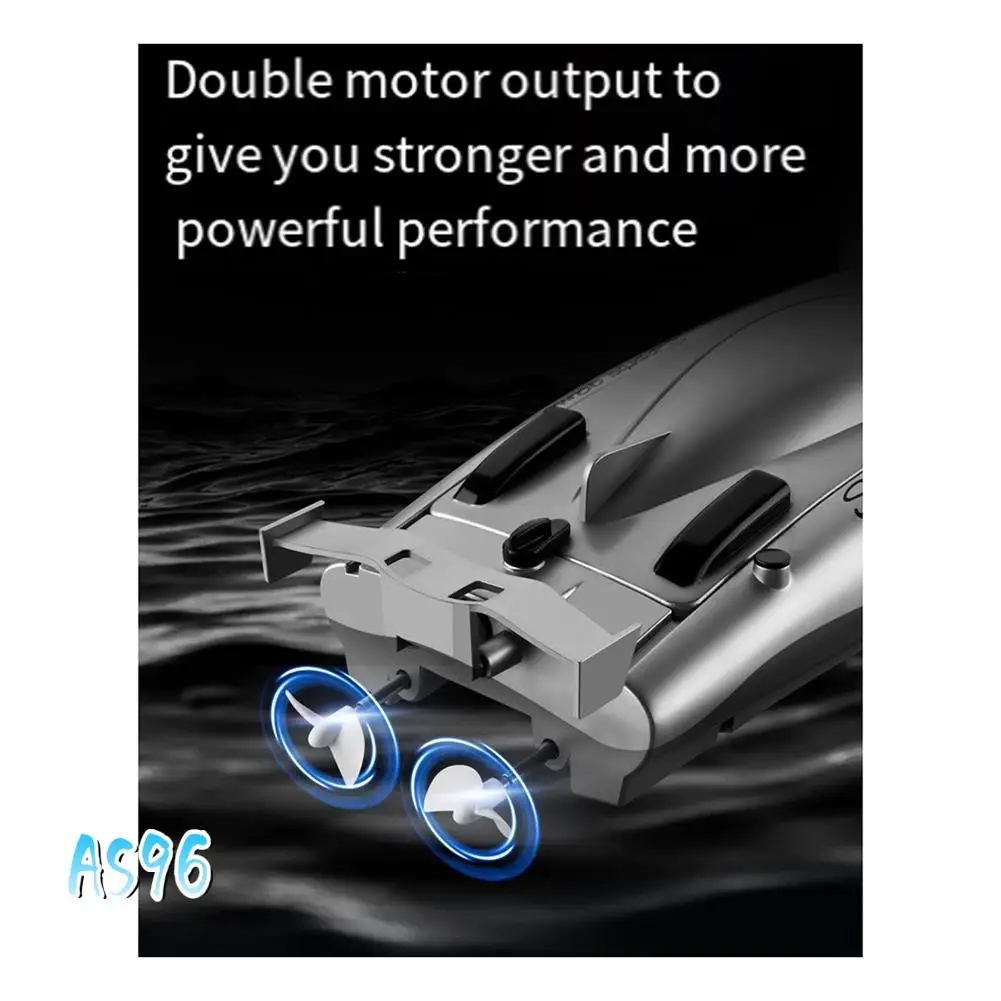 

AS96-RC Racing Boat For Adults - 2.4 Ghz RC Boat High Speed Electronic Remote Control Boat For Kids Easy Install Black