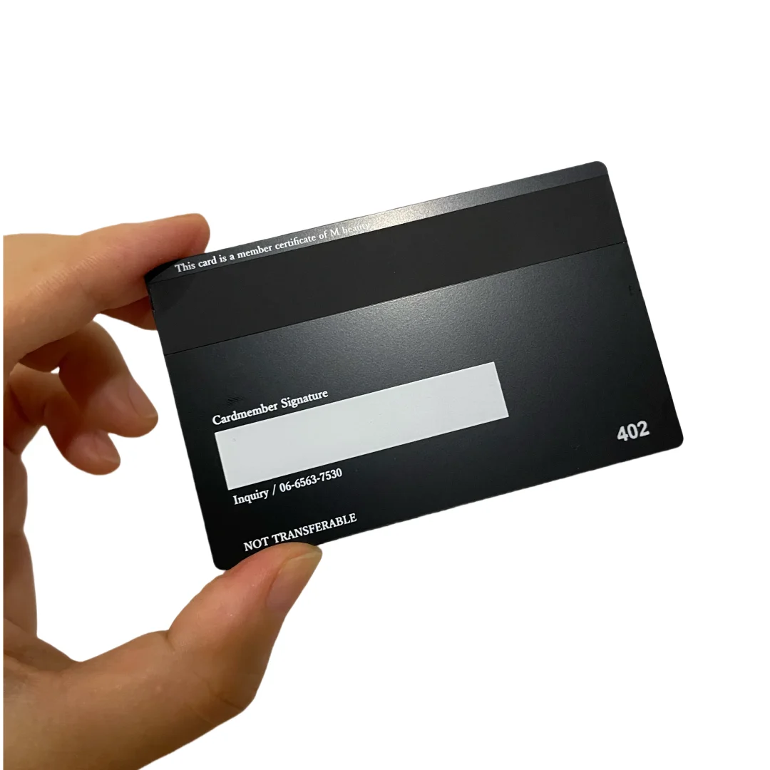Customized inquiry 0.8mm Plain Blank Stainless Steel Metal Card Black Magnetic Card - Image 4