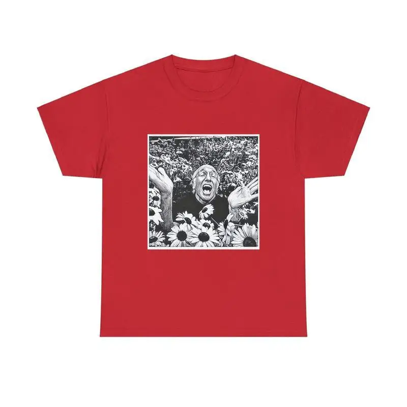 Larry David Print Crew Neck Heavy Cotton T Shirt