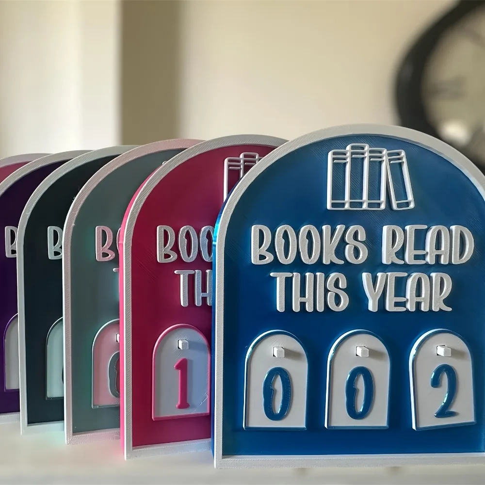 

Books Read This Year Wooden Sign Rustic Bookshelf Tracker Home Library Decor Creative Book Lover Display Plaque Reading Ornament