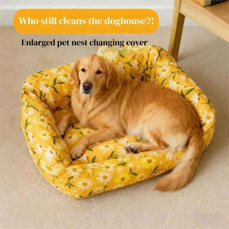 

Big Dog Bed Outer Cover Pet Bedding Sheet Cat Bed Protection Layer Universal Fit Cotton Anti Dirt Durable Washable Replacement