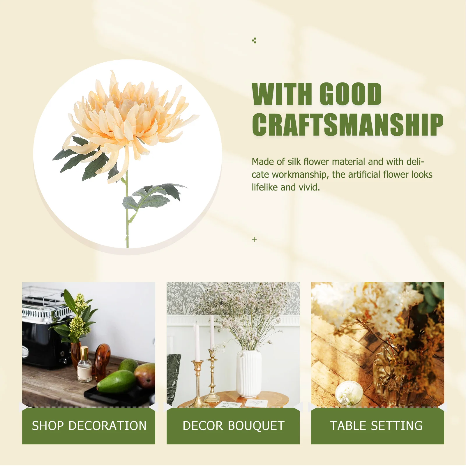 

4Pcs Simulation African Daisies Flowers Lifelike Faux Daisies Photo Prop Home Garden Party Decoration Artificial Flower