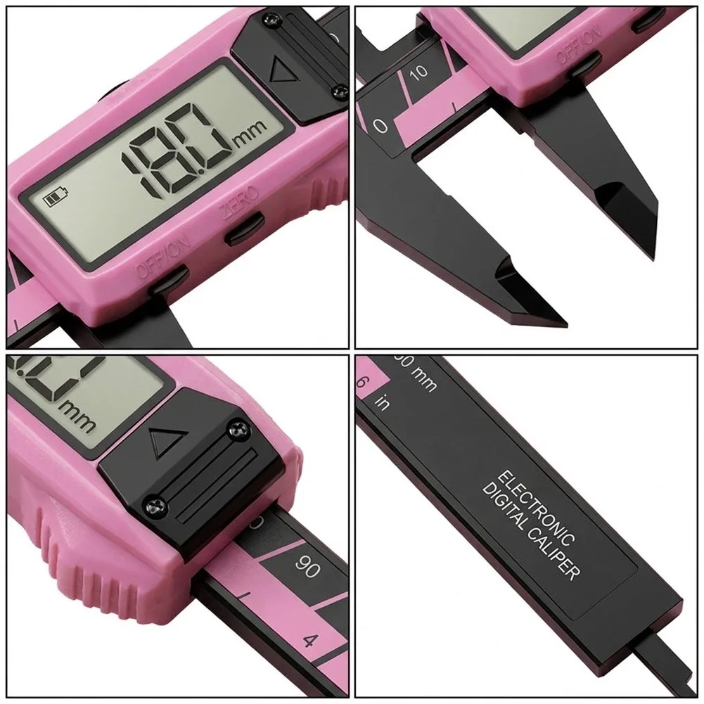 For Workshop Use Plastic Vernier Caliper Metric Inch Ruler Lightweight Fiberglass Caliper Power Saving Function