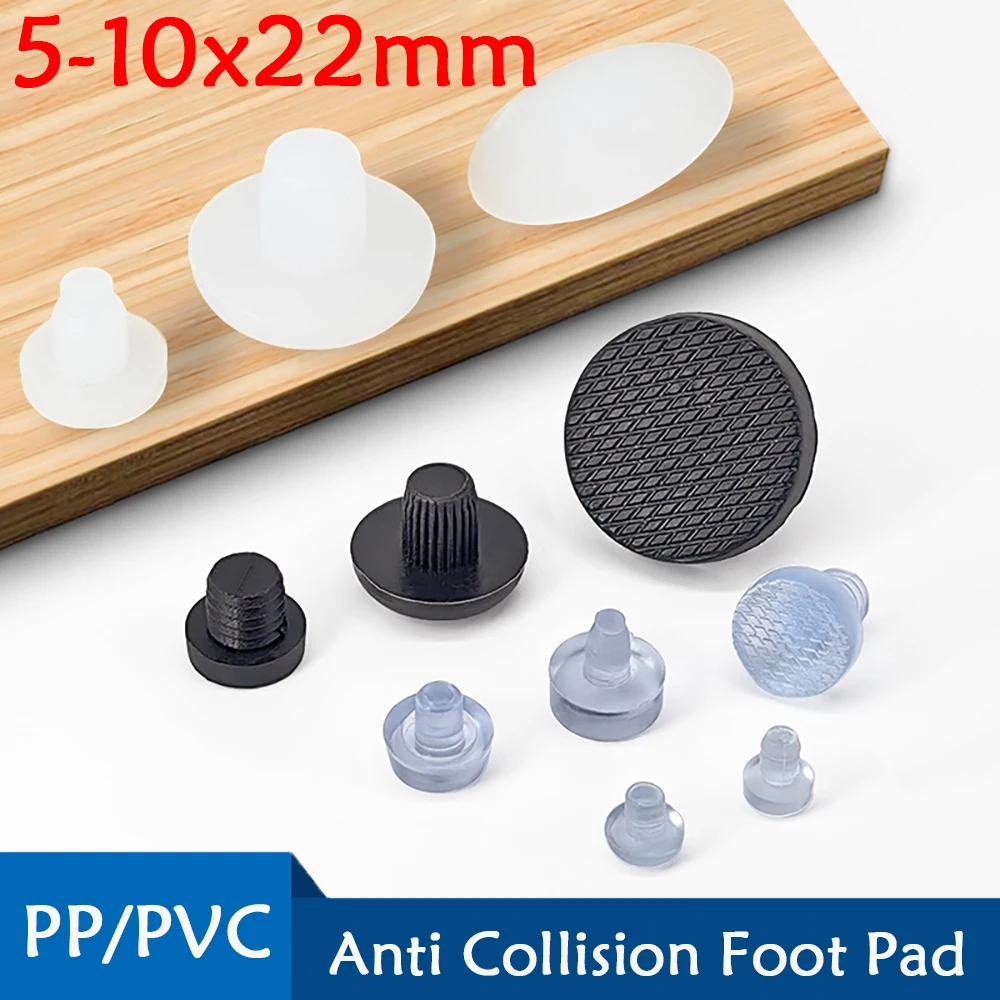 White/Black/Transparent PP/PVC Anti-Collision Adhesive Nail Embedded Furniture Table Chair Leg Feet Plug Floor Protector 5-12mm