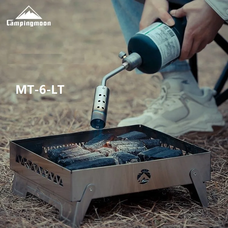 

Campingmoon MT-6-LT портативный гриль для барбекю из нержавеющей стали подставка для костра кемпинг пикник пожарная кровать