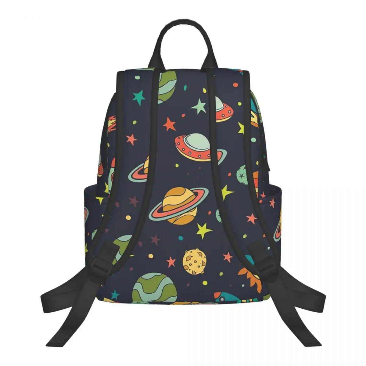 Space Adventure Planets And Rockets Student Backpack School Bag Hiking Travel Daypack for Boys Girls Bookbag Shoulder Bags