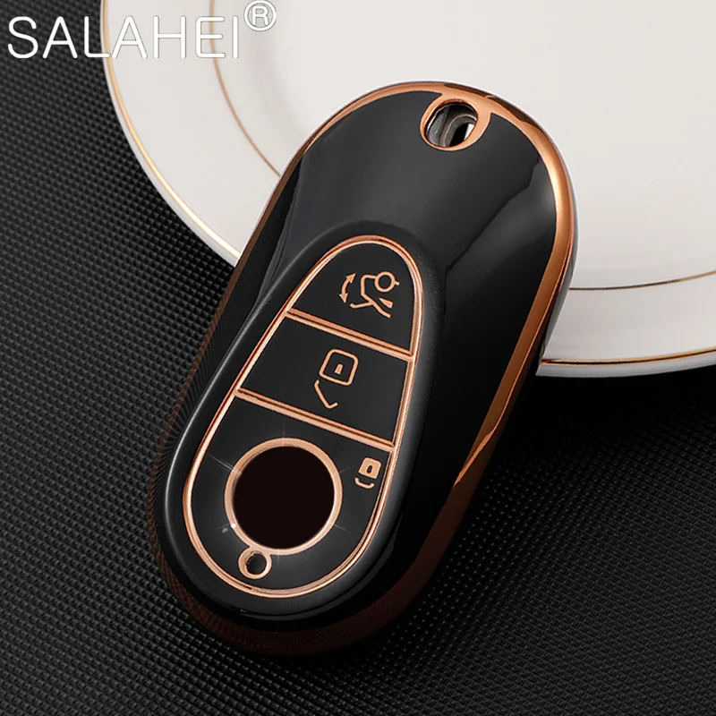 

TPU Car Key Fob Case Cover Protector Shell Bag For Mercedes Benz 2021 C /S Class W223 W206 S350L S400L S450L S500L Accessories