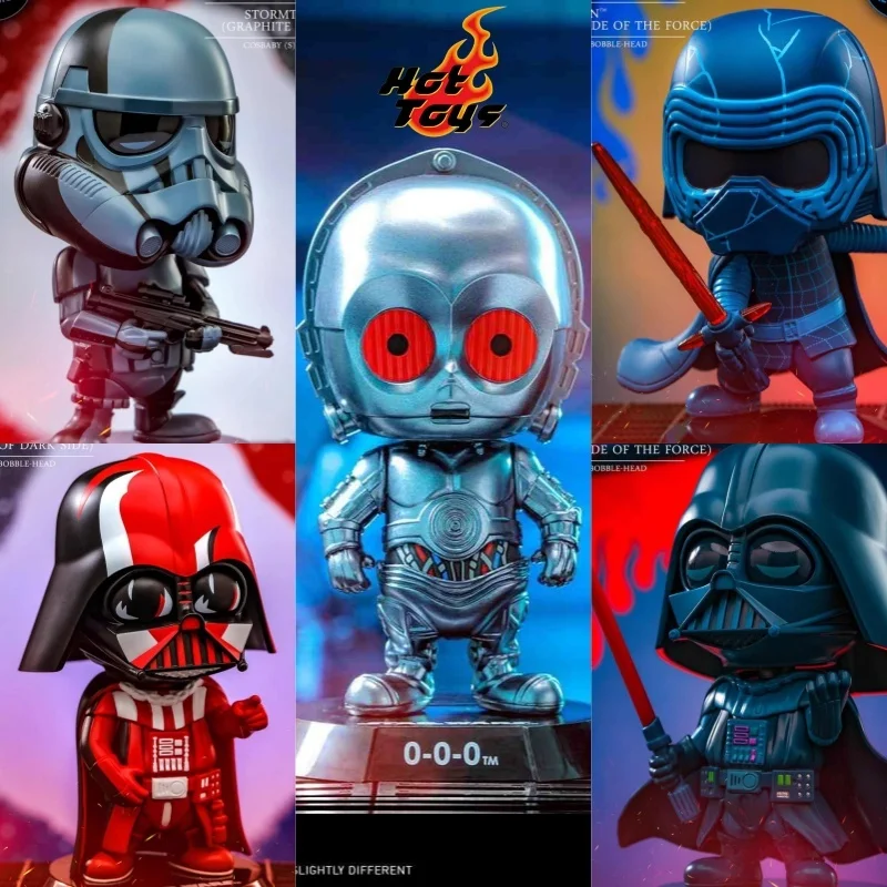 Hot Toys Star Wars 0-0-0 Bt-1 Cosbaby Mini Bobble-head Figures Set Figure Colleciton Model Room Decoration Adult Kids Toys Gifts