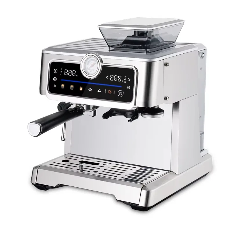 Professional Home Espresso Machine Coffee Bean Grinder Italian Cappuccino Coffee Machine With Screen Display