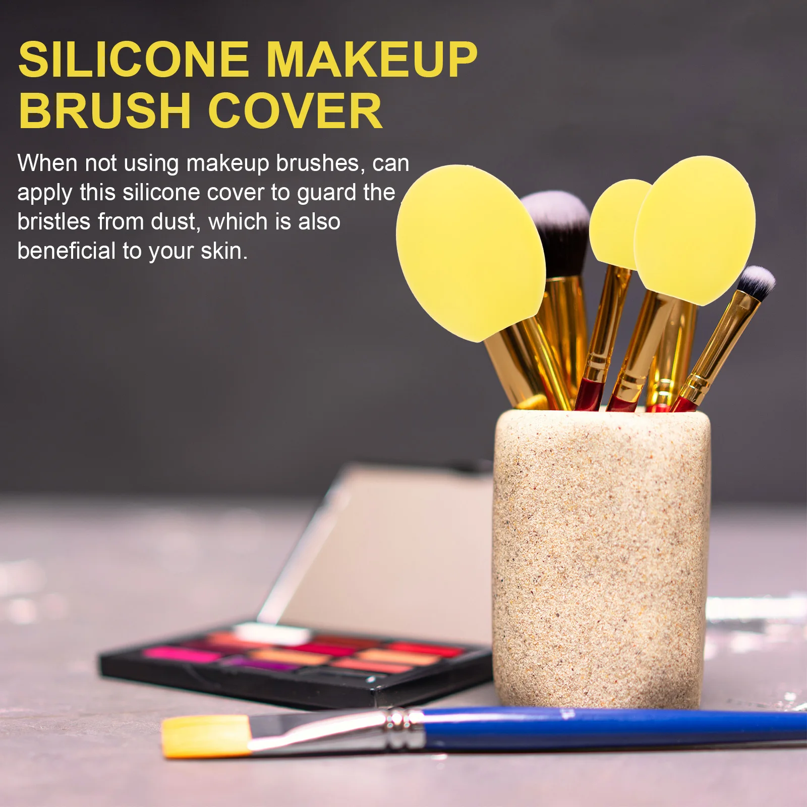 

3pcs Covers Silicone Reusable Travel Protector Holder Brush Bubble Dustproof Foundation Makeup Brush Covers Beauty Tools