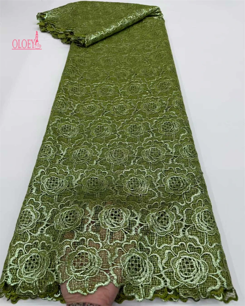 

African Milk Silk Cord Lace Fabric 2025 High-Quality Water Soluble Nigerian Guipure Cord Laces for Wedding Party Dresses