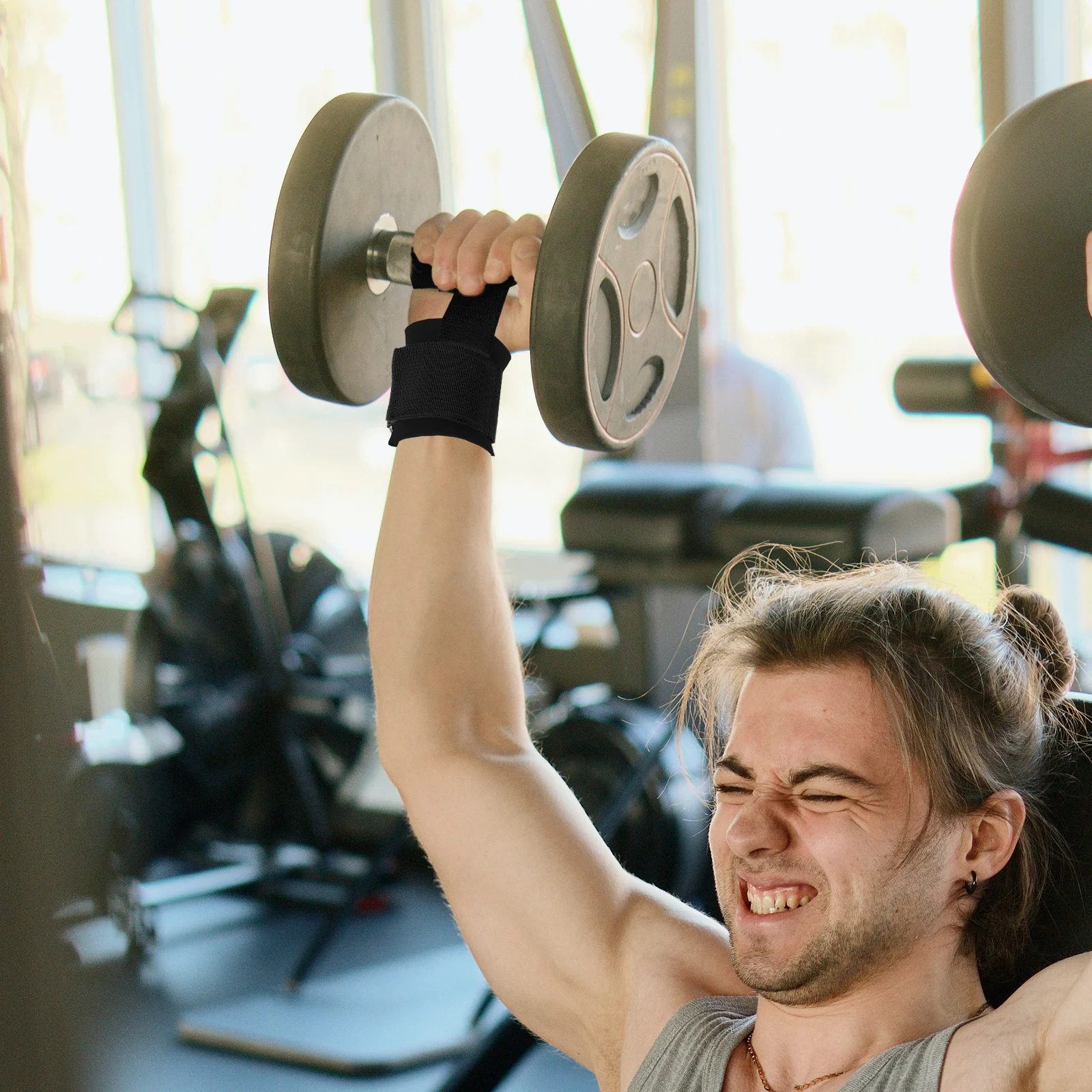 

2pcs Weight Lifting Wrist Wraps Nylon Sports Straps Fitness Training Belts Women Men Adjustable Foldable Long lasting Gym