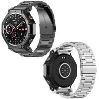 Replacement Stainless Steel Strap Metal with Tool Bracelet Adjustable Watchband for Amazfit T-Rex 3 Smart Watch Accessories