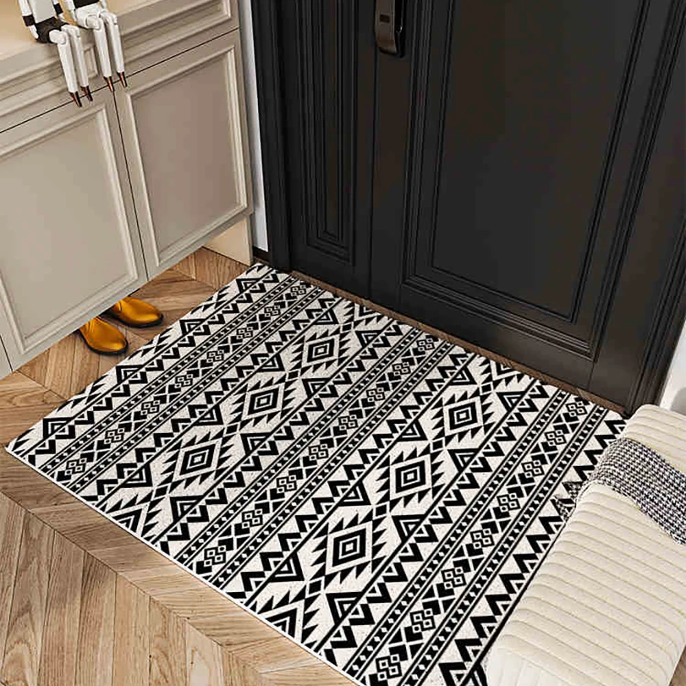

VIKAMA Nordic Luxury Patterned Plush Rug - Soft, Non-Slip Area Rug for Living Room, Bedroom, Study, Office Decor