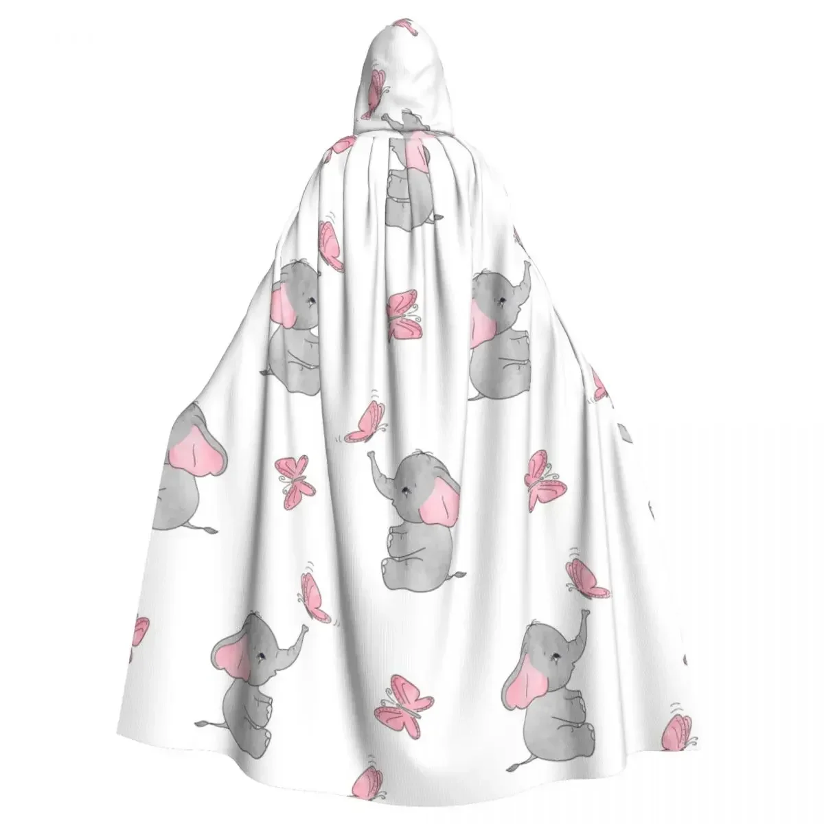 

Fashion Night Wear Suitable For Both Men And Women Cute Elephants And Butterflies Adult Cloak Cape Hooded Medieval Costume Vampi