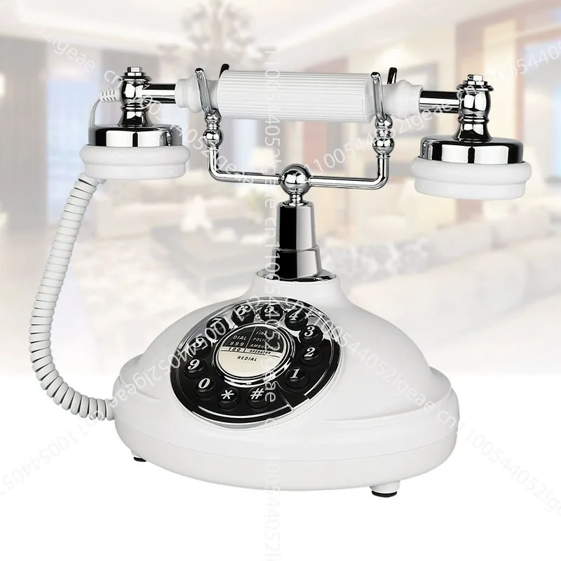Desk Telephone Rotary Dial Telephone Vintage Design Phone Landline Phone for Anniversary Confessional Birthday Gathering Decor