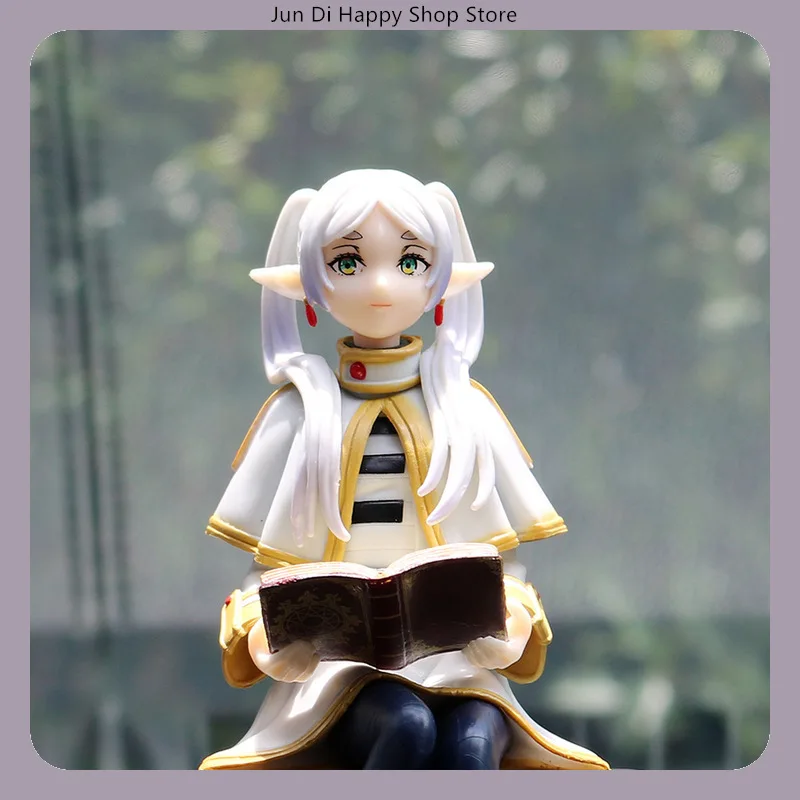

14,5 см Фигурка Фрирен из аниме «Frieren: За пределами путешествия» в сидячей позе, читающая книгу, коллекционная модель-статуэтка, украшение для рабочего стола