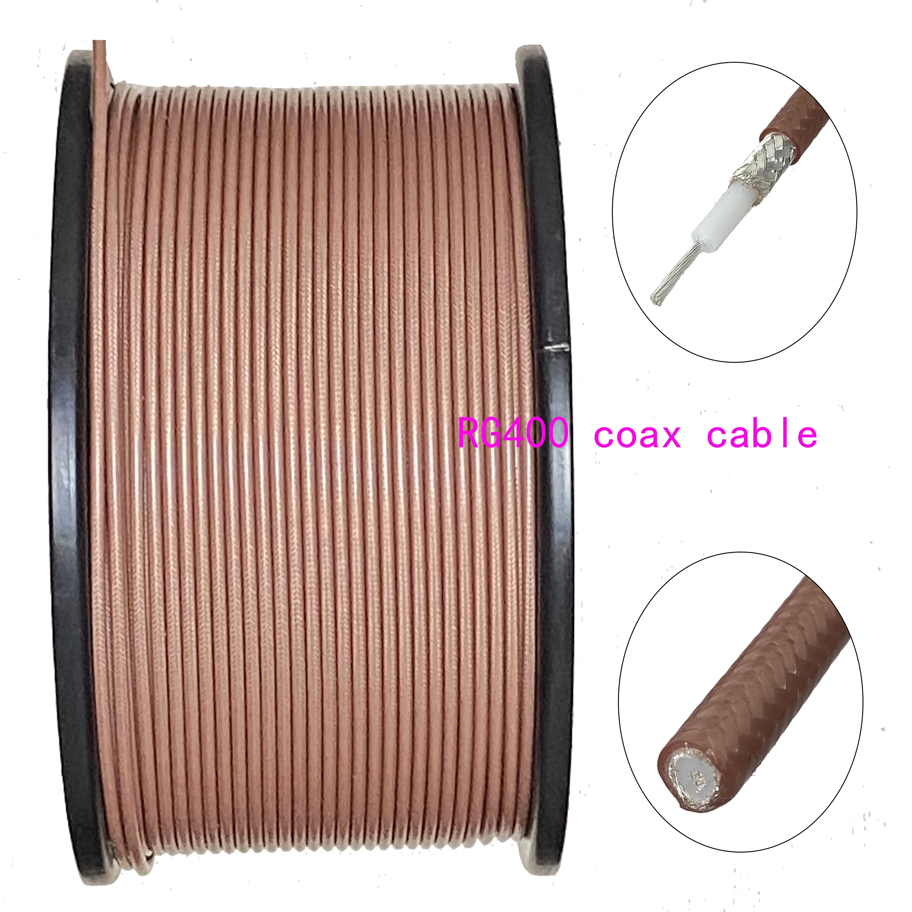 

RG400 Double Shielded cable RF coaxial cable 5mm 50 Ohm Low Loss for crimp connector adapter 3FT~20M