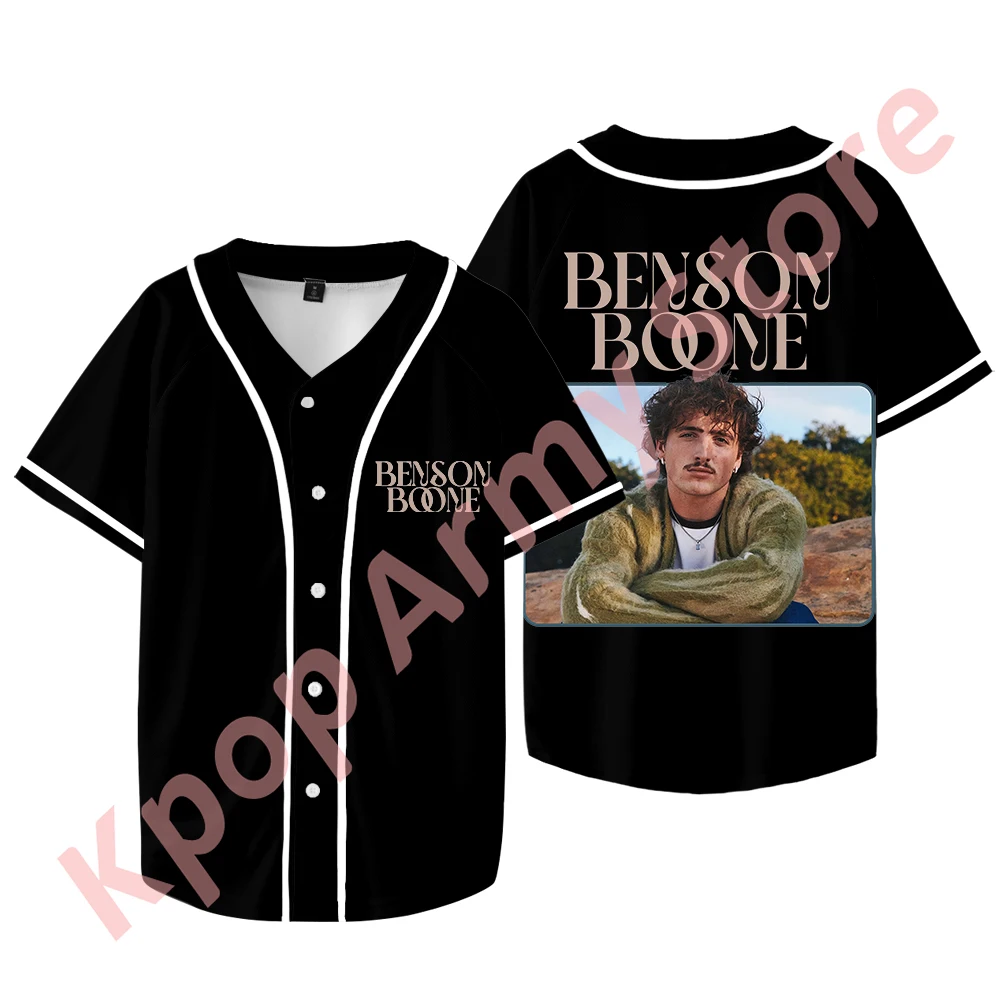 Benson Boone Baseball Jacket Fireworks and Rollerblades World Tour Merch Unisex Fashion Casual Short Sleeve Tee