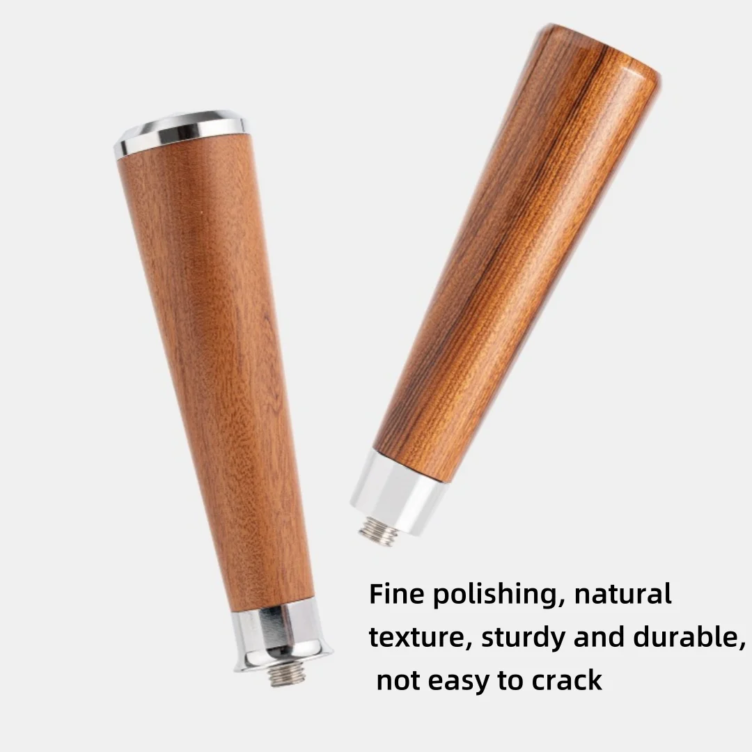 Premium Solid Wood Handles for Coffee Portafilters: Fits M10/M12 Threaded Delonghi, Breville & Sage E61 Espresso Machines