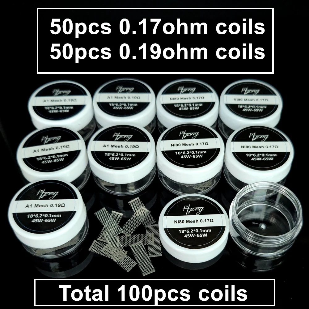 100PCS Original Hong RTA Mesh Coil RDAA Ni80 A1 For Zeus X Mesh /Kylin M /Pro/ Profile Unity Mesh Base Deck Build Coil Wholesale