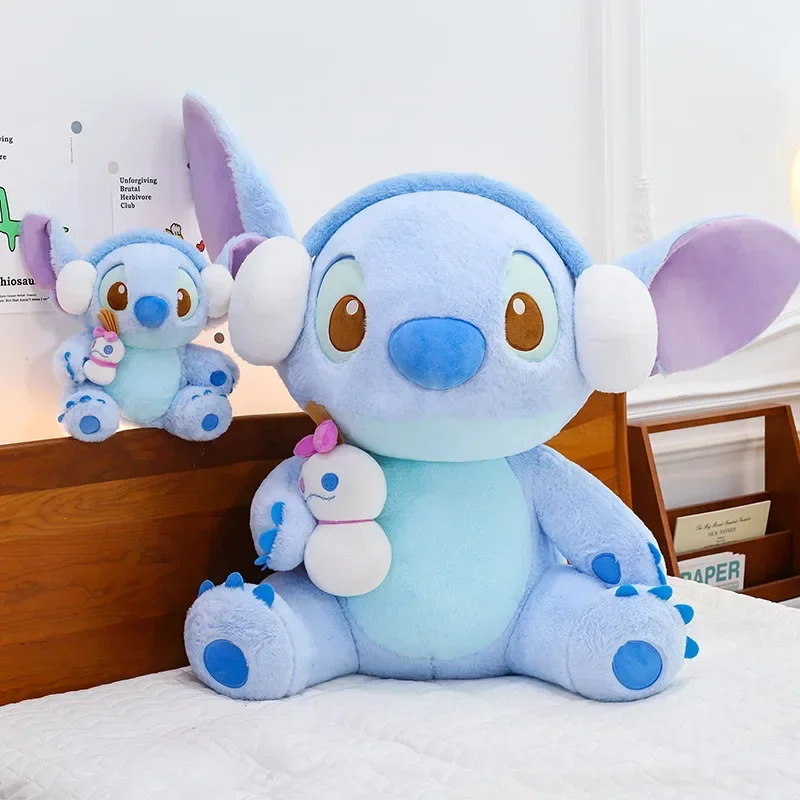 Cartoon Hug Scrump Stitch Plush Doll Winter Christmas Dsiney Anime Star Baby Soft Girl Heart Children's Birthday Gift Doll Toy