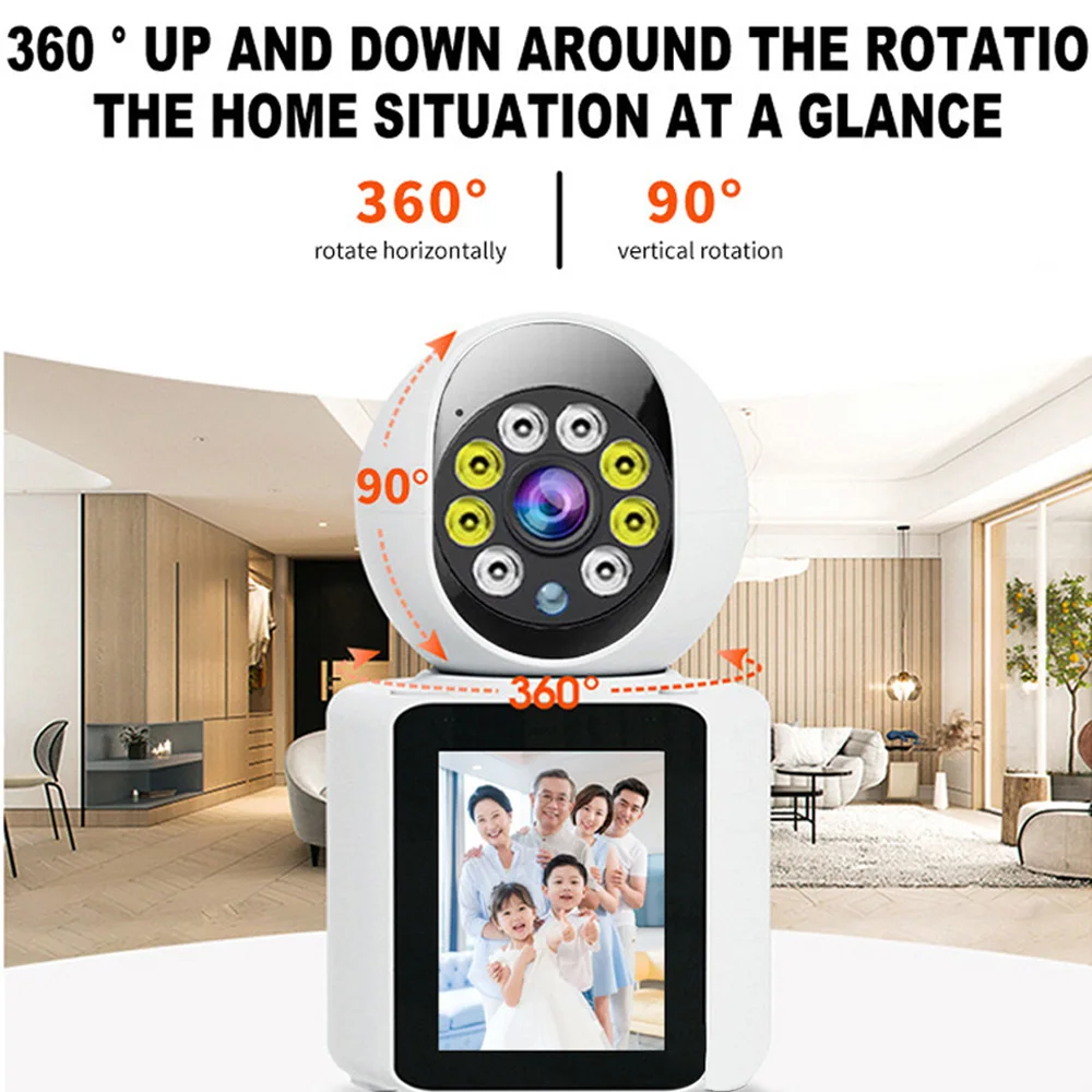 HD 1080P Video Call WiFi Camera Indoor Baby Elder Pet Monitor 2-Way Video 360° Pan/Tilt for Home Security IP Surveillance Cam