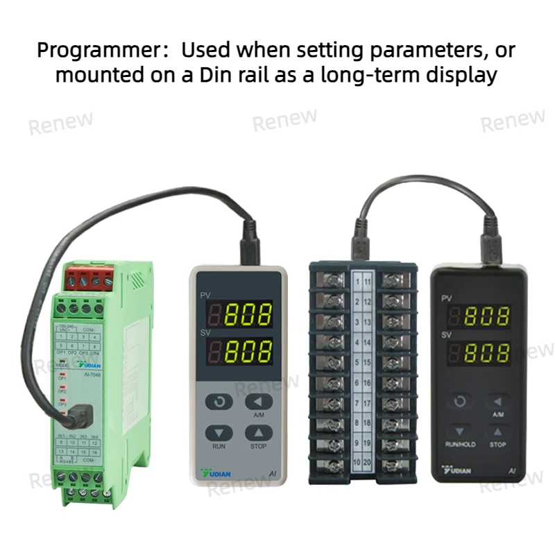 Picture 6: Ai-7048 D5 Pid Temperature Controller Instruments Four-channels Pt100 Thermocouple Temperature Acquisition Module Rs485 Din Rail