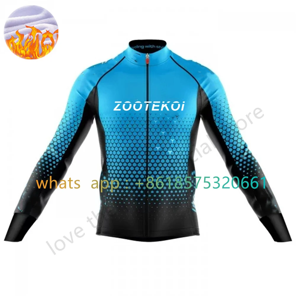 

Zootekoi Team Cycling Clothes Winter Fleece Clothing Long Sleeve Jersey Uninform Thermal Fleece Clothing Ropa De Hombre 2023