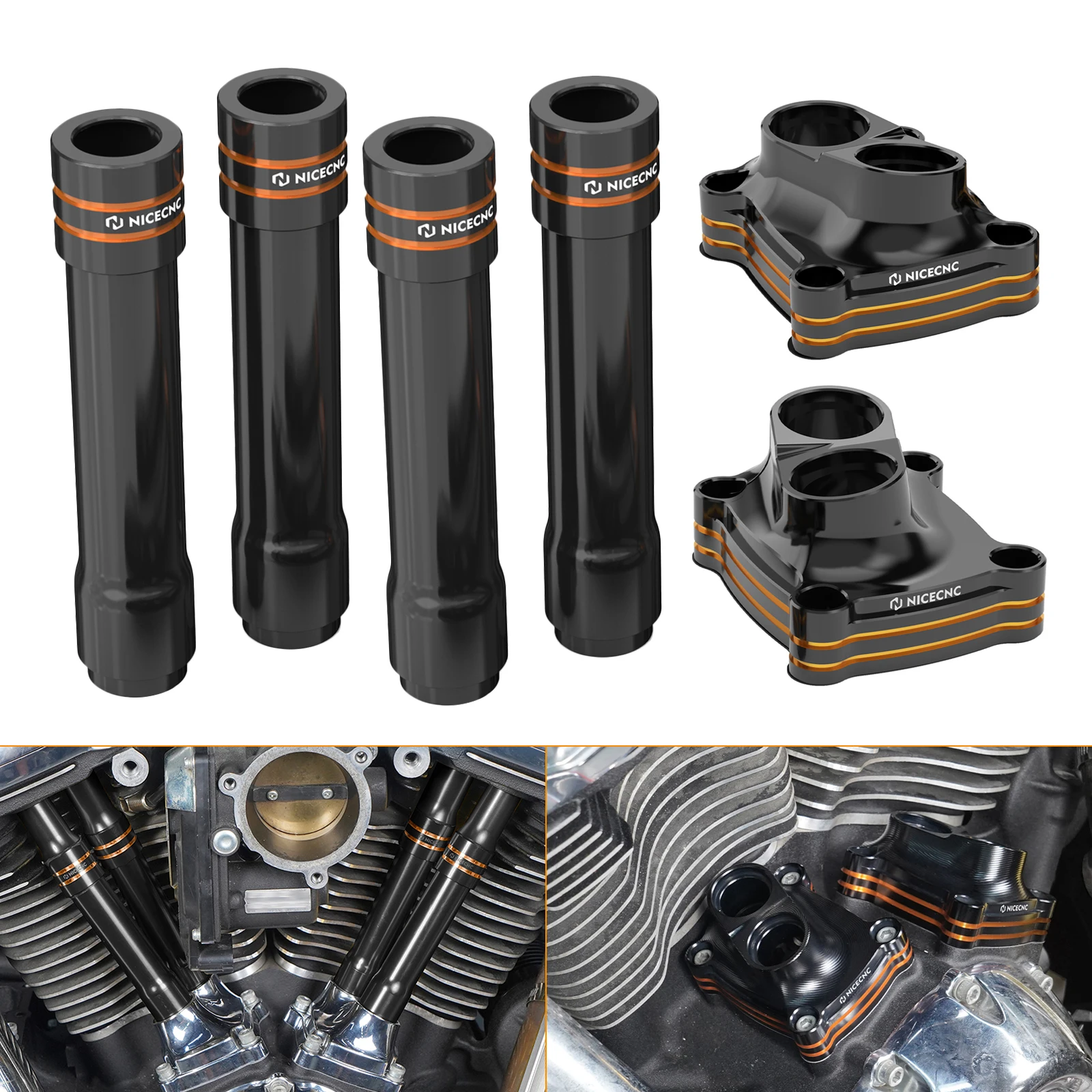 

For Harley CVO Limited 17-21 CVO Tri Glide 20-24 Ultra Limited Road King/Special Street Glide 17-24 Pushrod Cover Tappet Covers