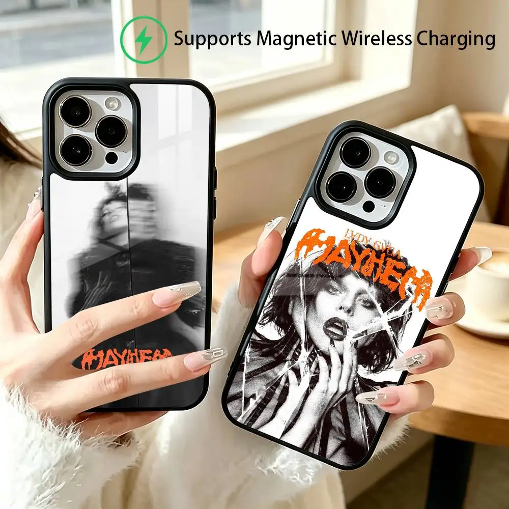 Singer Mayhem L-Lady G-Gaga Phone Case For iPhone17,16,15,14,13,12,11 Plus,Pro Compatible with magnetic wireless charging