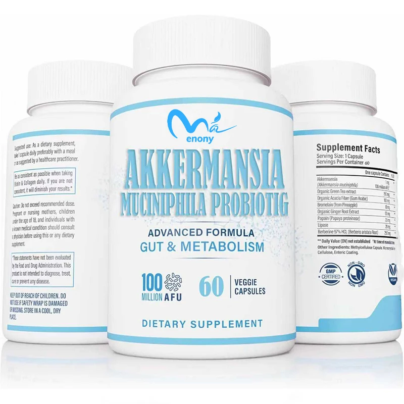 

Probiotics and berberine support supplements, containing green tea and enzymes to promote intestinal health, 60 capsules