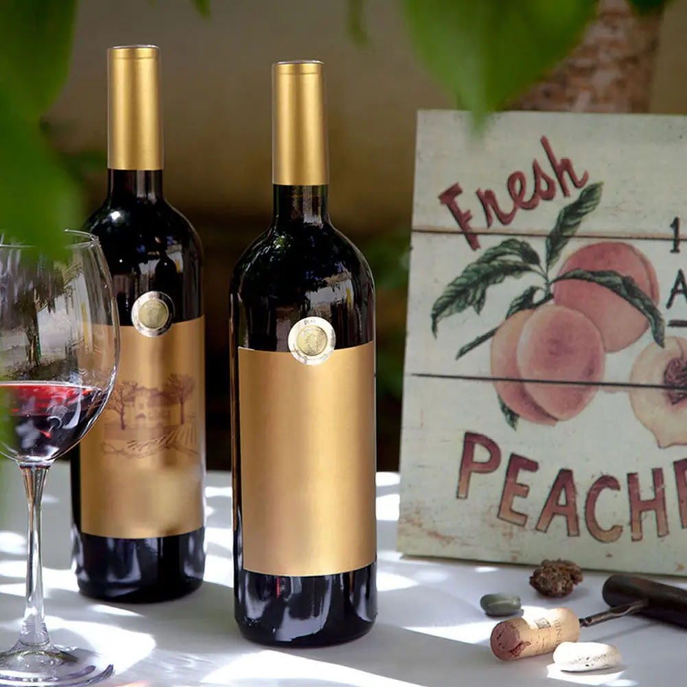 60Pcs Heat Shrink Bottle Caps Wine Bottle Seals Shrink Wrap Tops for Red Wine Preservation Decoration Easy Use Lightweight PVC