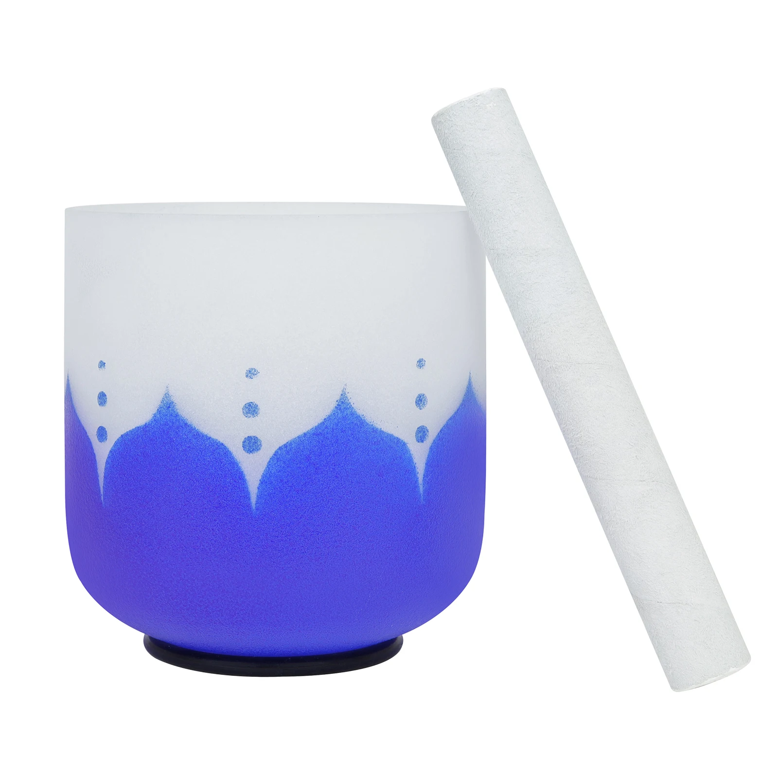IRIN 6 Inch Singing Bowl C/B Key Quartz Music Bowl Yoga Meditation Lotus Crystal Bowl Percussion Instrument with Drum Stick