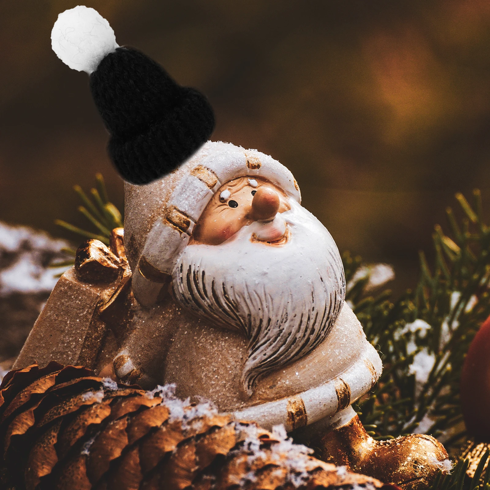 

5Sets Mini Scarves Hats Wine Bottle Covers Christmas Decorations Woolen Yarn Xmas Party Supplies Christmas Wine Bottle Scarf