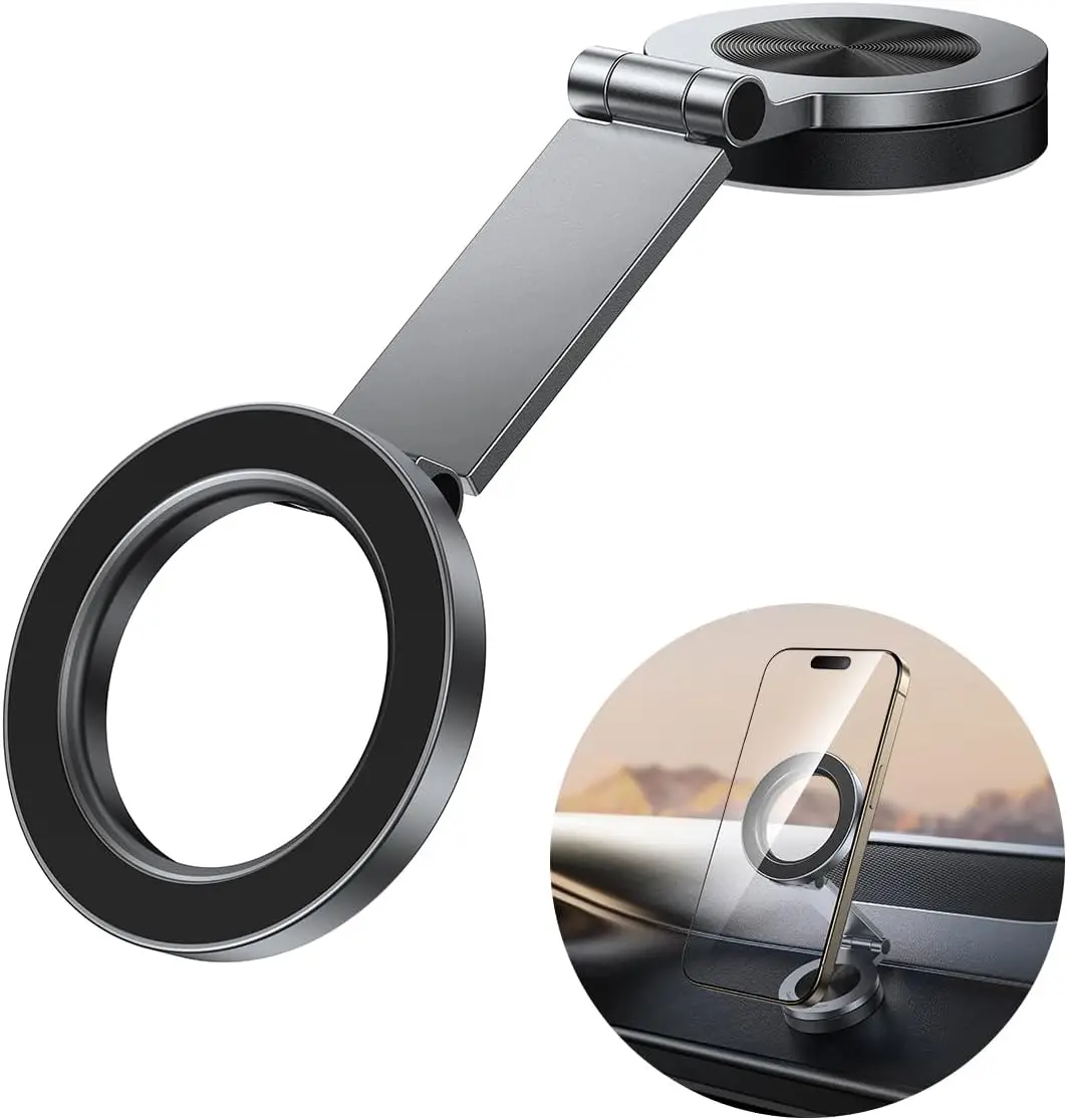

MagSafe Car Mount with 360° Rotation, Magnetic Phone Holder for iPhone 17/16/15/14/13 Pro Max & All Phones