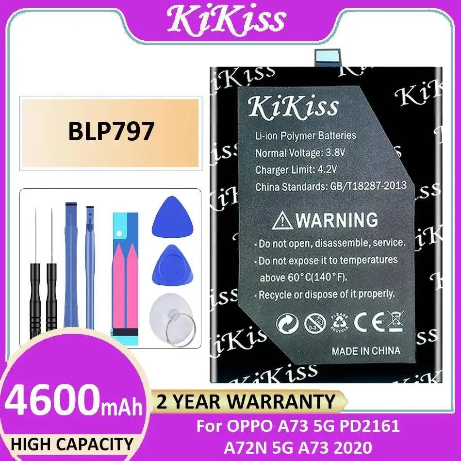 

For Oppo A73 5G PD2161 A72N 2020 Reliable Power Mobile Phone Battery 4600Mah BLP797