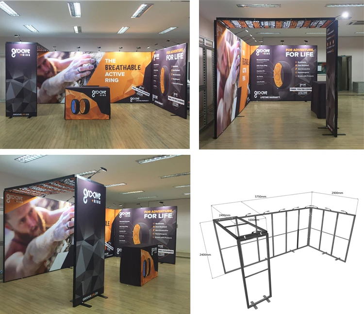 Cabine de exposição modular da exposição do quadro de alumínio de 3x6 10x20 com tipo dobro da ponte