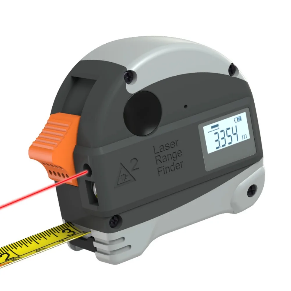 

5-Meter Range Laser Steel Electronic Ruler Large LCD Display Waterproof Design Digital Laser Tape Measure Retractable