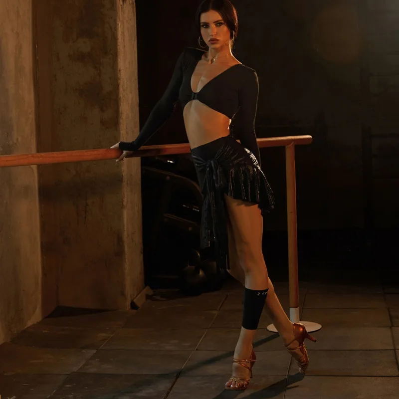 カスタマイズされた ZYM レッグカバー ラテンダンスアクセサリー タッセル CS02 チャチャ サンバ タンゴ ルンバ ダンスウェア