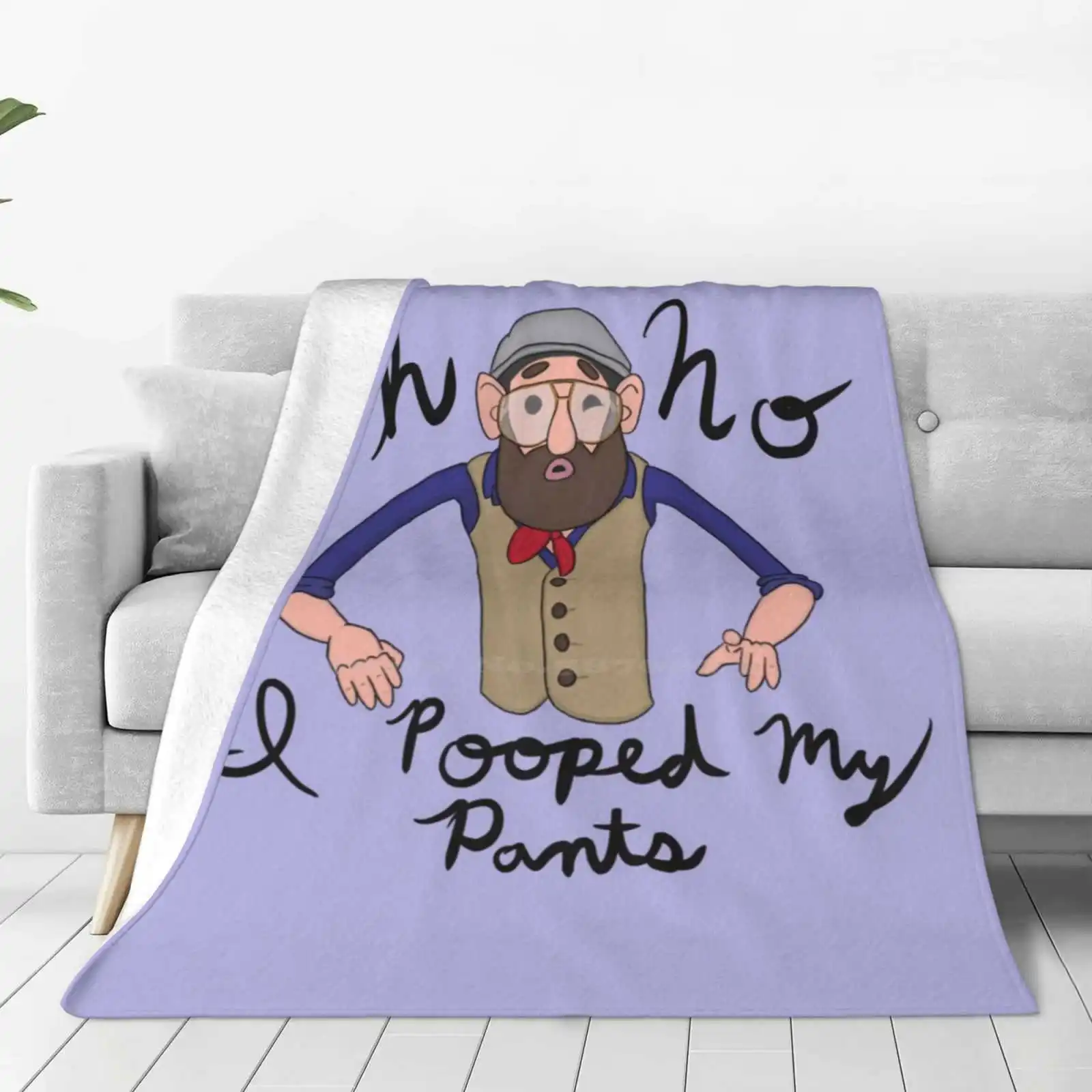 I Pooped My Pants Best Selling Room Household Flannel Blanket Aunty Donna Mark Bonanno Poop Silly